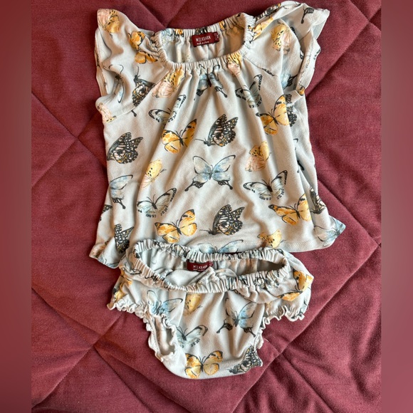 Milkbarn Other - Milkbarn Butterfly Dress and Bloomers 12-18 months